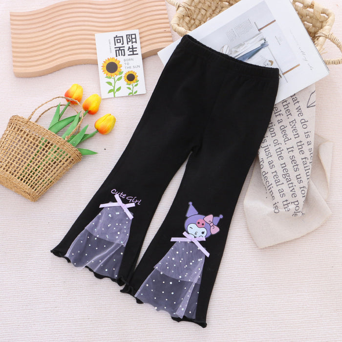 Wholesale Cotton Princess Cartoon Print Flare Pants JDC-BC-ShengY001