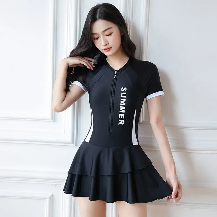 Wholesale Super Immortal  Swimsuit Women's Belly-Covering Slimming Hot Springs Seaside Professional Vacation Student One-Piece Conservative Swimsuit