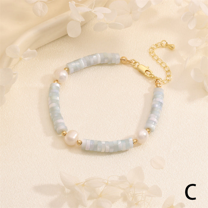 Wholesale Colorful Shell Pearl Bracelet JDC-BT-TianYi011