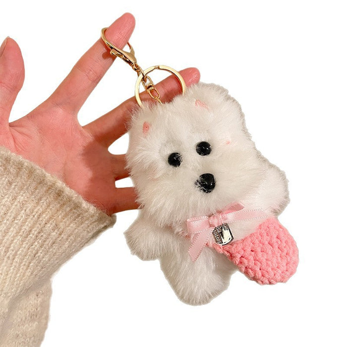 Wholesale Plush, cute, messy puppy bag, hanging accessories, keychains, creative small gifts