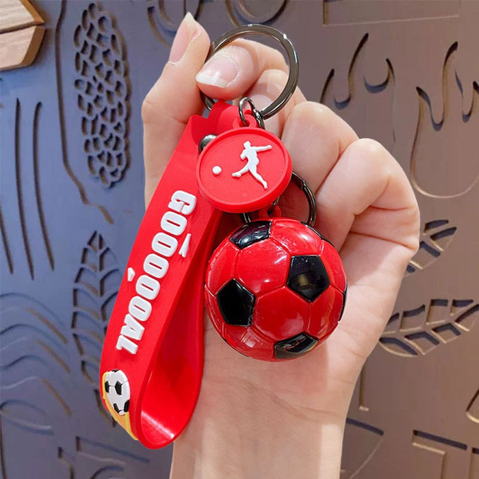 Wholesale Cartoon Football Trophy Keychain ABS Purple Car Key Accessory