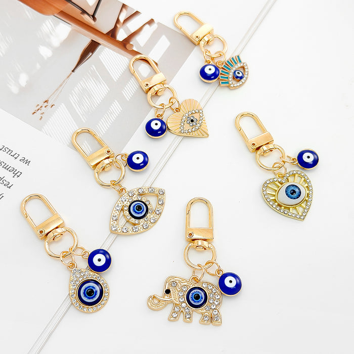 Wholesale Devil Eye Keychain Blue Eyes Oil Dripping Keychain