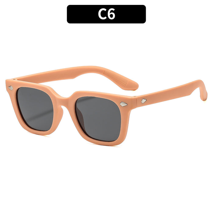 Wholesale Children' s Square Silicone Sunglasses UV400 Trendy Outdoor Fashion Accessory