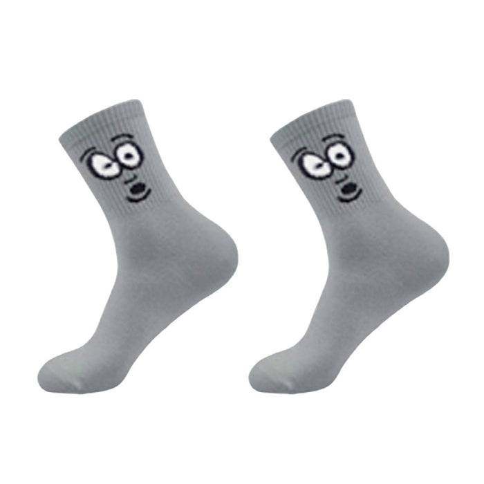 Wholesale funny expression candy color student socks spring and autumn summer breathable socks