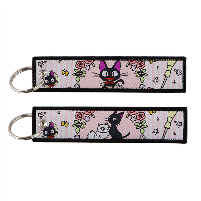 Wholesale Cartoon Cute Capybara Animal Woven Label Lanyard Keychain JDC-KC-KKX005