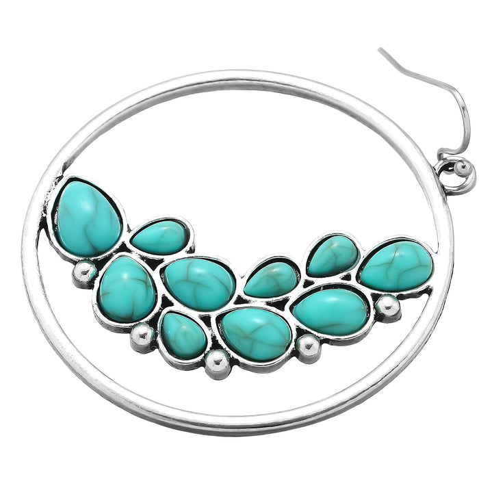 Wholesale Retro Turquoise Statemente Earrings