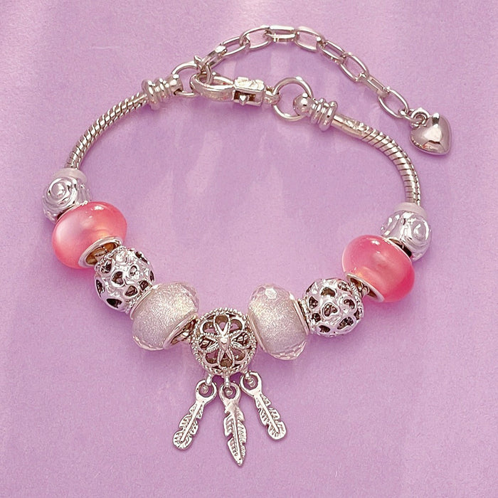 Wholesale Dream Catcher Beaded Alloy Bracelet JDC-BT-RanYan002