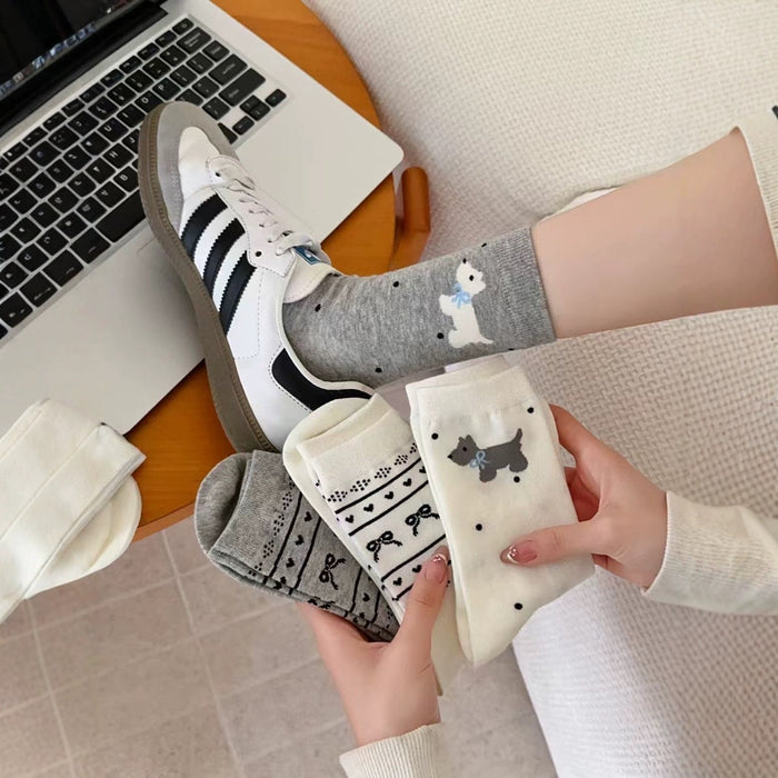 Wholesale Socks Butterfly Knot Cotton Middle Socks Thin Breathable Socks