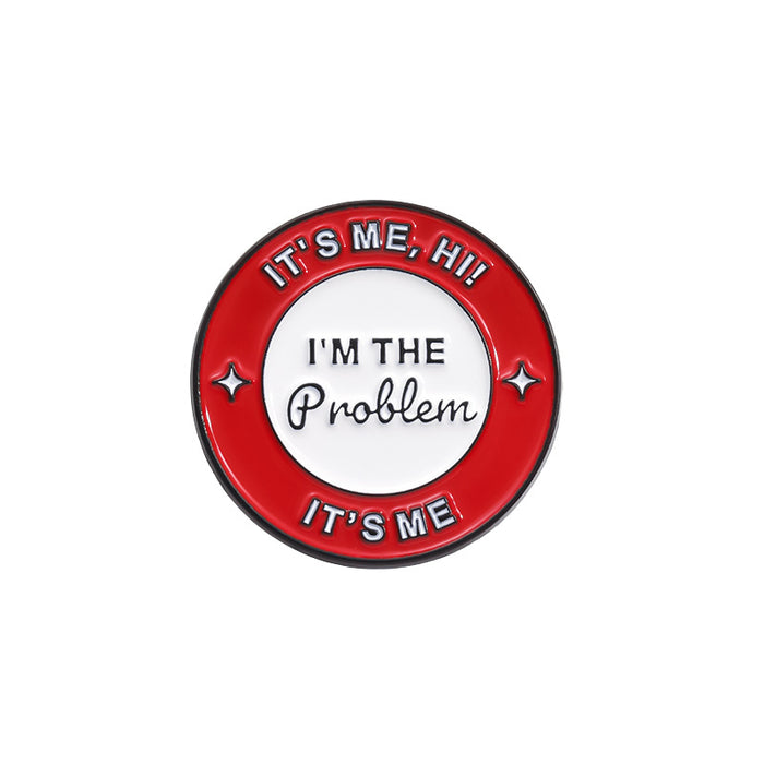 Wholesale Creative Circus English Letter Brooch Geometric Funny Badge Pin Zinc Alloy