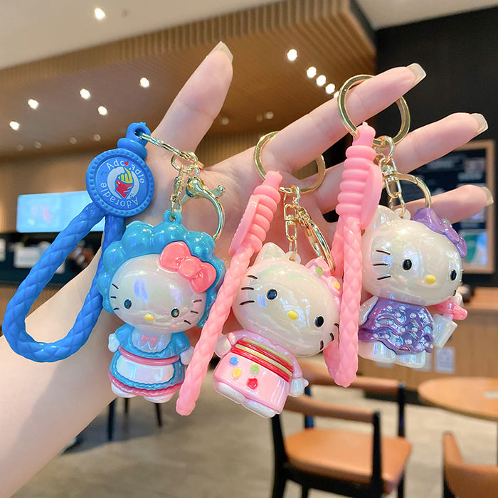 Wholesale Cute Kitten Plated Keychain