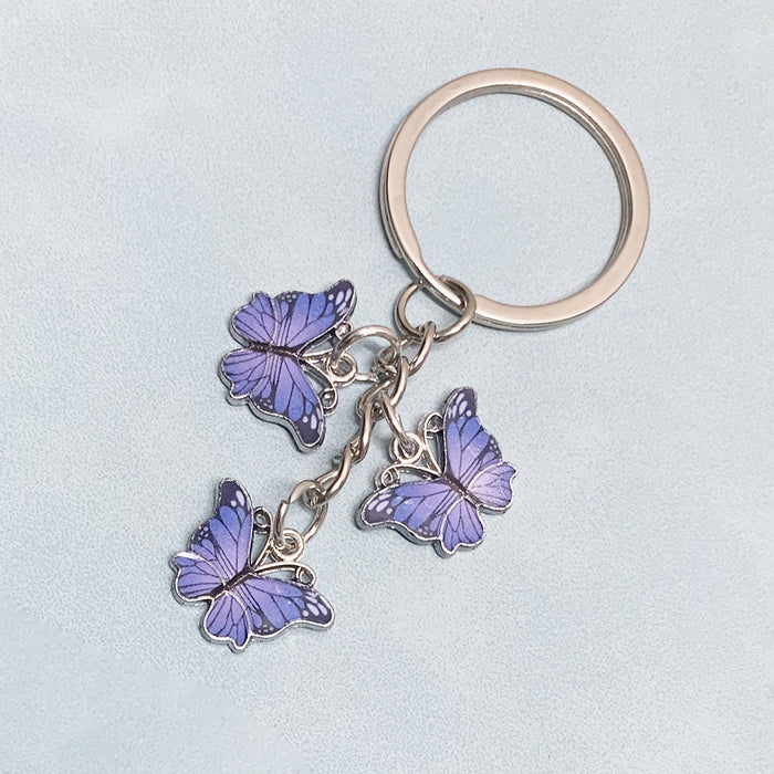 Wholesale Zinc Alloy Butterfly Keychain JDC-KC-HanR003