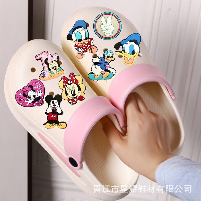 Wholesale New Cartoon Series PVC Soft Rubber Hole Shoes, Flower Shoes, Buckles, Cartoon Garden Shoes, Decorative Accessories