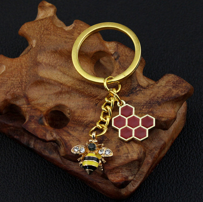 Wholesale Insect Enamel Bee Keychain JDC-KC-HaoH012