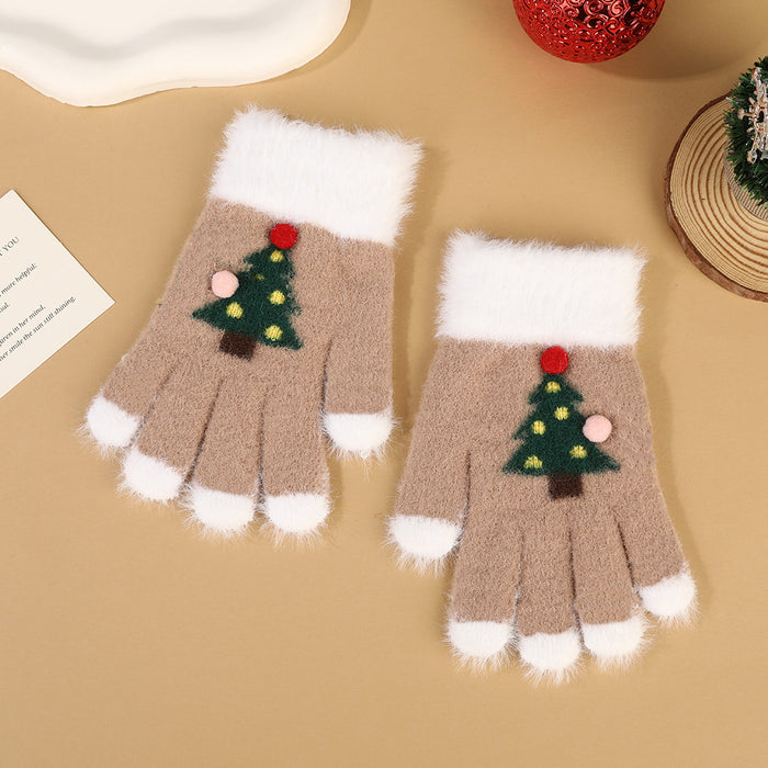 Wholesale Cartoon Christmas Knitted Gloves