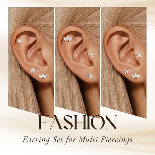 Wholesale Fashionable earrings, earrings, simple and atmospheric zircon earrings set, earrings