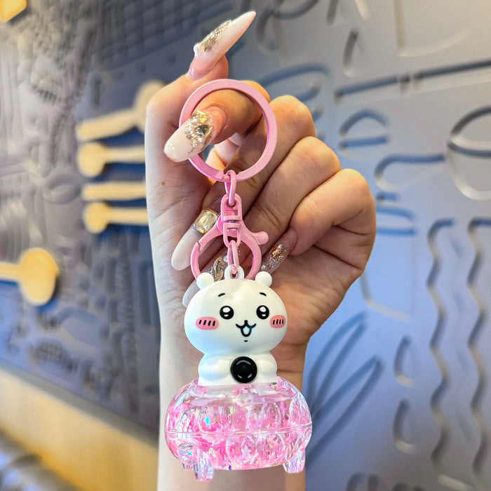 Wholesale PVC Cartoon Quicksand Bottle Doll Keychain JDC-KC-MengXu006