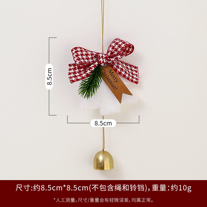 Wholesale Christmas Tree Bell Pendant Hanging Bell Door Bell Hanging Decoration Christmas Car Hanging Wind Bell Gift Christmas Decoration