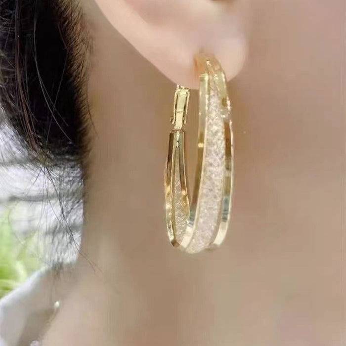 Wholesale Metal gold-plated crystal earrings