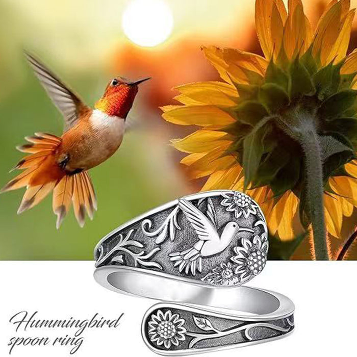 Wholesale European and American retro open-end ring versatile patterned food ring