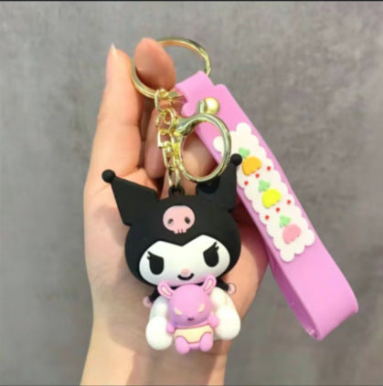 Wholesale Cartoon Doll Silicone Keychain JDC-KC-HongSheng010