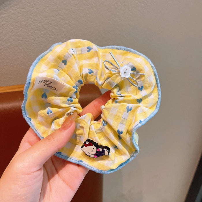Wholesale Kitten plaid large intestine Hair Scrunchies