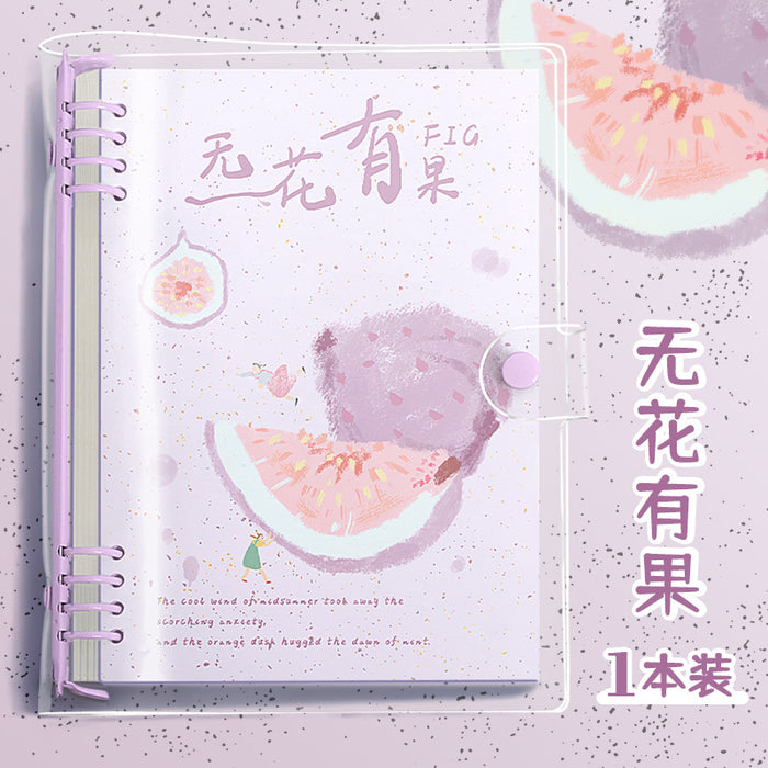 Wholesale PVC Clear Soft Cover Loose-Leaf Notebook A5 Lined Cartoon Design for Students