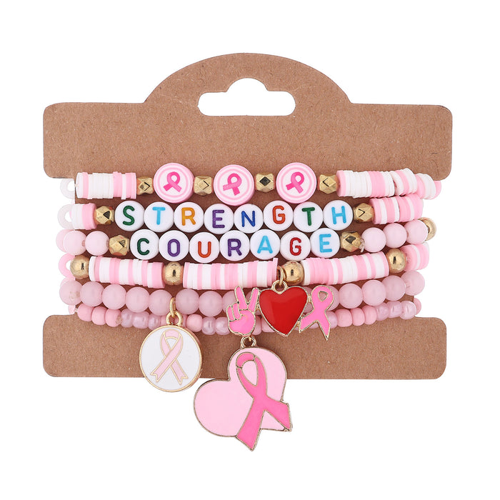 Wholesale Red ribbon-shaped pendant accessory with 18. 5cm bracelet