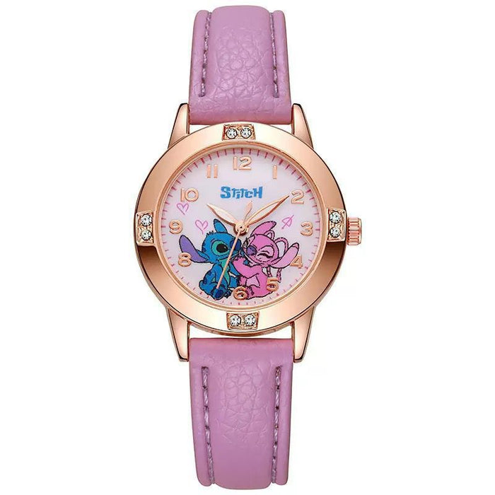 Wholesale Diamond Studded Leather Strap cartoon Watch Women's Quartz