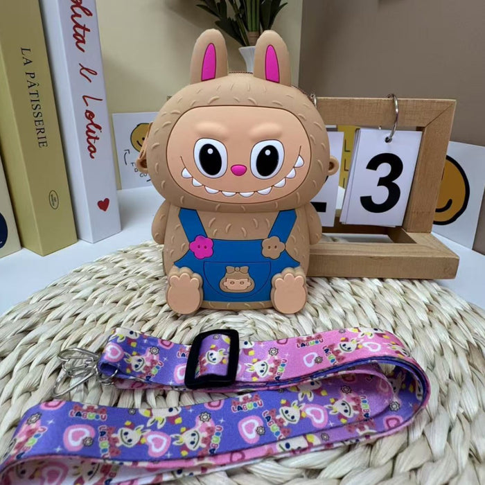 Wholesale Silicone Bag Cartoon Mobile Phone Bag Mini Bag Single Shoulder Rabu Messenger Bag Children's Coin Purse