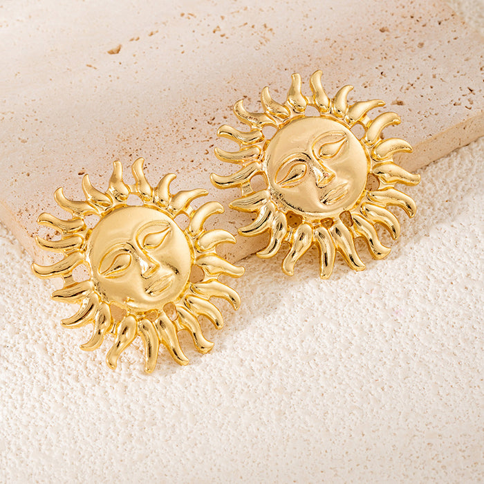 Wholesale Sunflower Starfish Summer Ocean Style Earrings