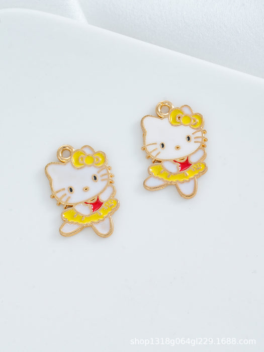 Wholesale 10 pcs Cartoon-style enamel alloy DIY charms