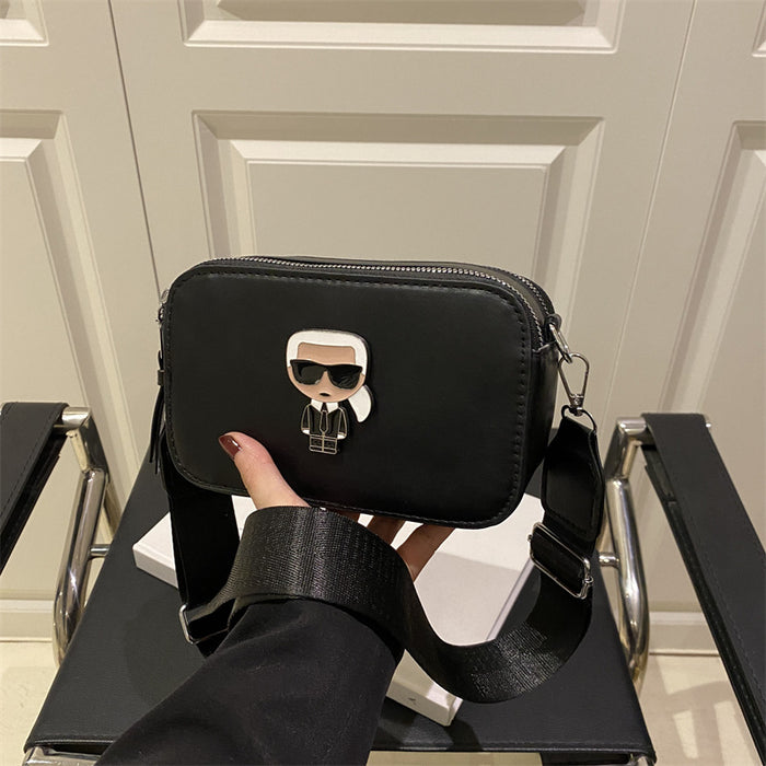 Wholesale Black PU Small Square Bag Street Fashion Crossbody Shoulder Bag