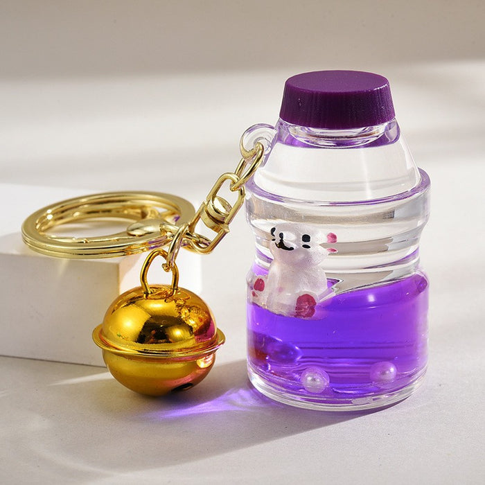 Wholesale Oil-Filled Bottle Aquarium Marine Animal Keychain
