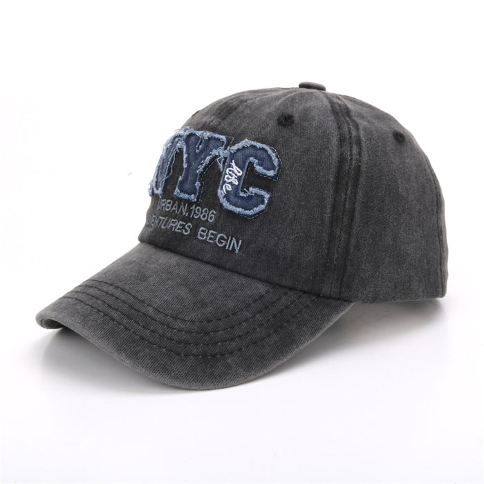 Wholesale Retro baseball cap, men's curved duckbill cap, letter sunshade and sun protection hat