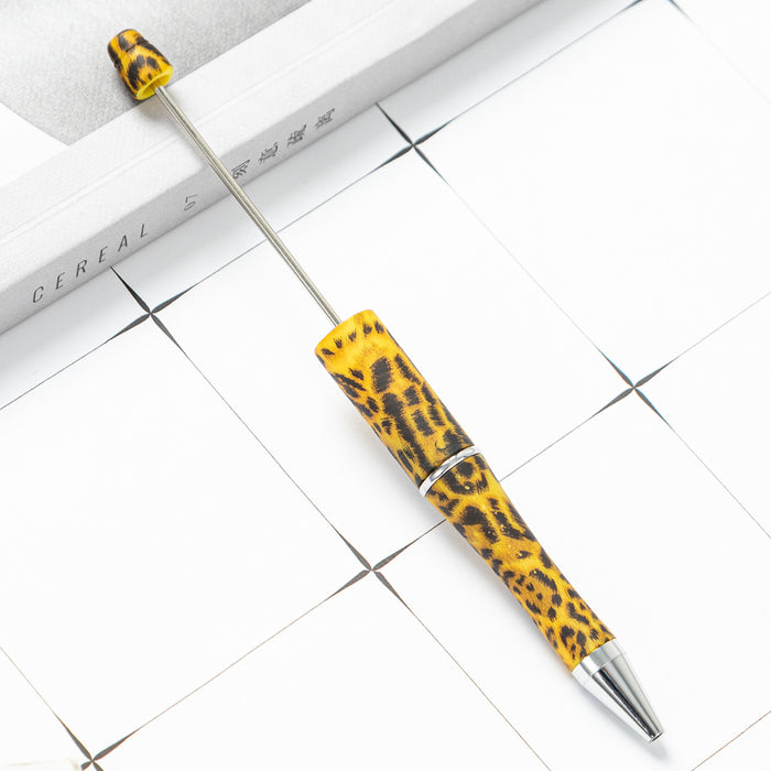 Wholesale DIY Beadable Pens Cow Print Leopard Print Christmas Plastic Pen DIY for Beaded JDC-PN-HuaH006