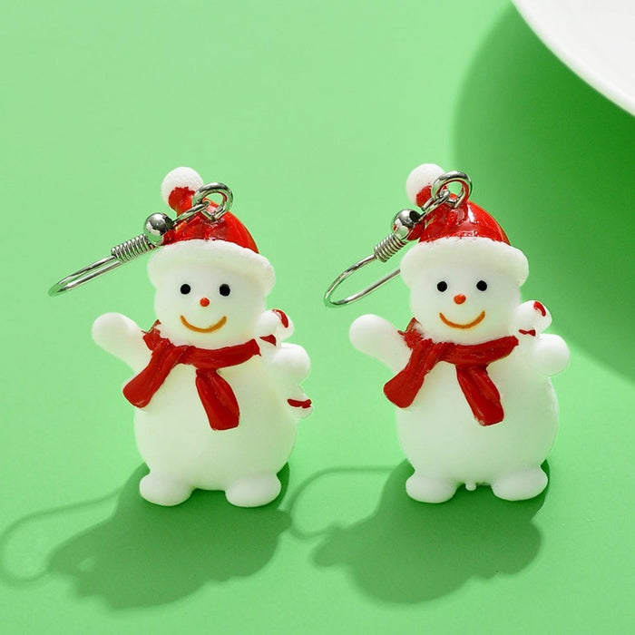 Wholesale Creative cute cartoon snowman earrings