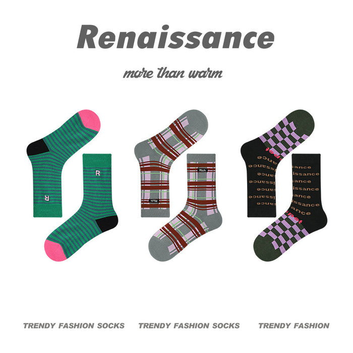 Wholesale Retro Style Cotton Middle Socks JDC-SK-Xinz006