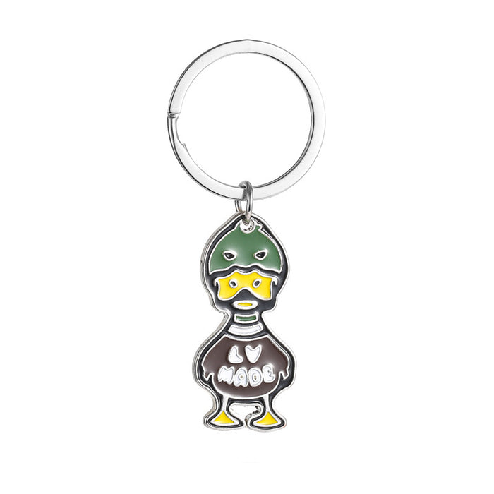 Wholesale Alloy Cartoon Duck Keychain JDC-KC-JinZ014