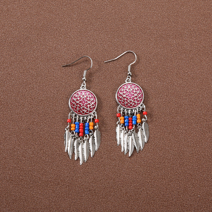 Wholesale Alloy Bohemian Ethnic Style Su Long Earrings JDC-ES-Gumi011