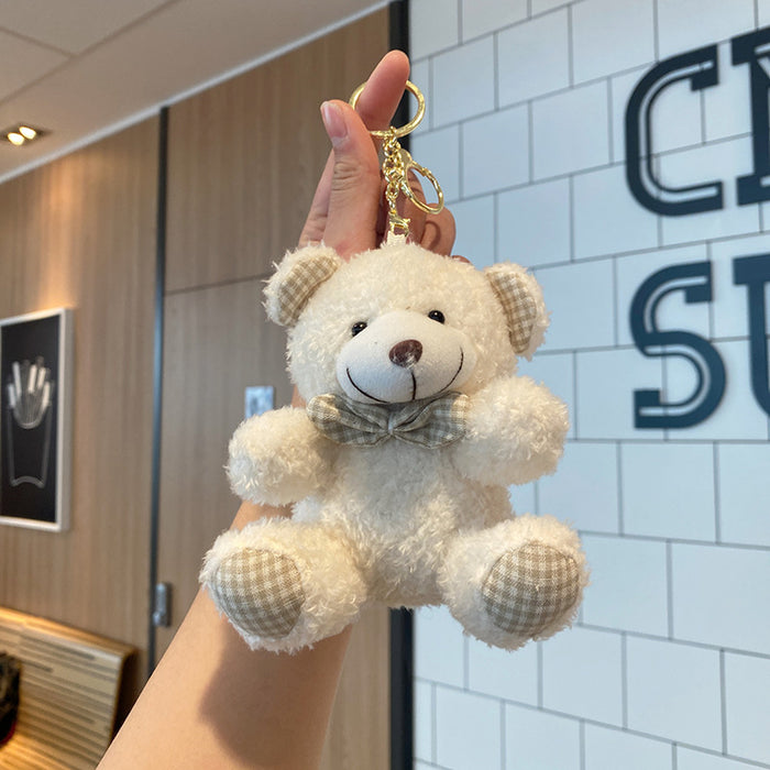 Wholesale Cute bear pendant grab machine Doll doll key chain cartoon keychain plush toy