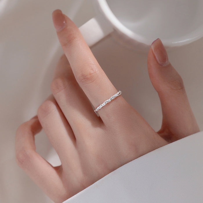 Wholesale Silver plated ring, index finger ring, light luxury fashion tail ring, niche design, vegetarian ring, open mouth ring