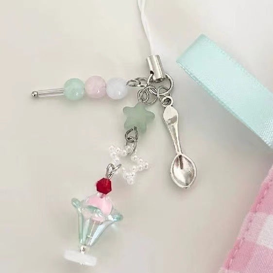 Wholesale mobile phone pendant handmade beaded headset pendant