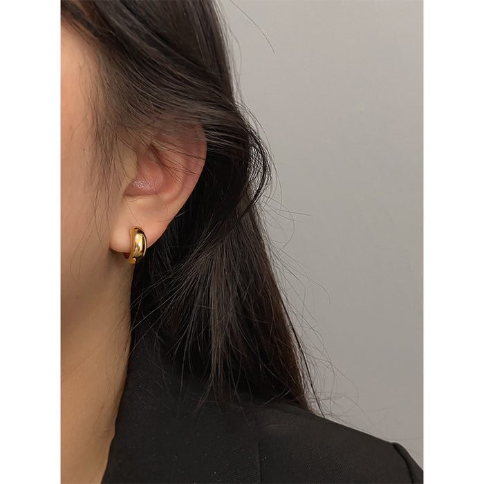 Wholesale  Plate Ear Clip Metal Small Circle Earrings Ring Ear Ring