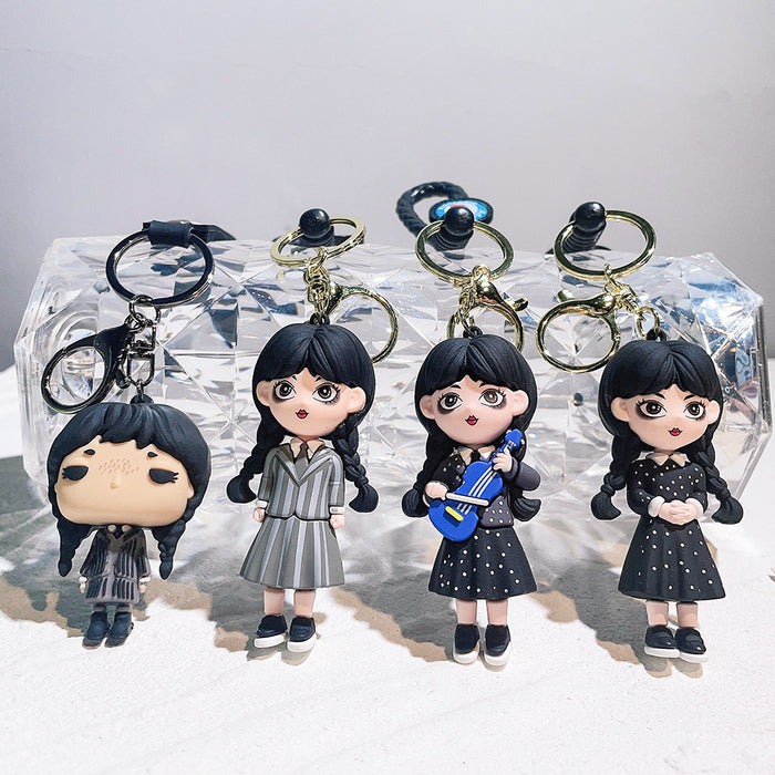 Wholesale Silicone Cartoon Doll Keychain JDC-KC-Qiwei012