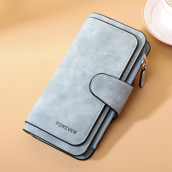 Wholesale Matte PU Leather Clutch Bag Long Large Capacity Wallet JDC-WT-Haok001