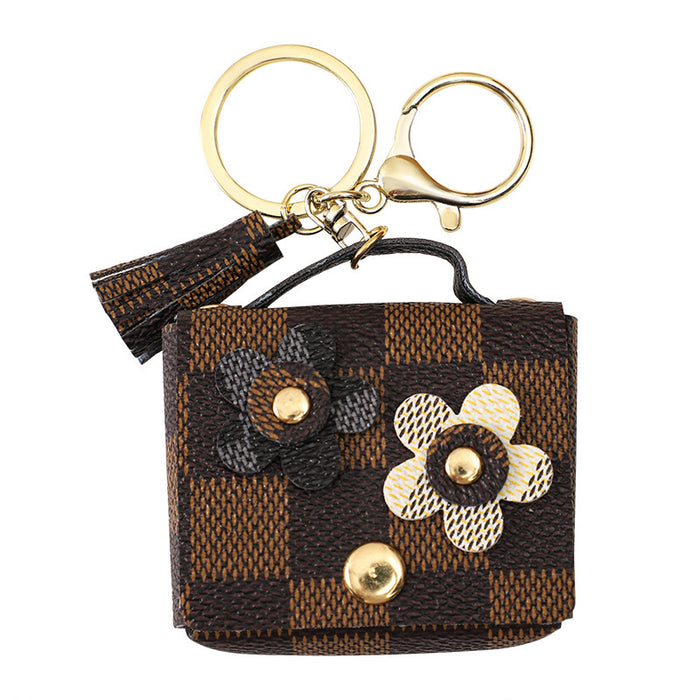 Wholesale Leather Presbyopia Exquisite Bags Headphone Bag Keychain JDC-KC-BenXin001