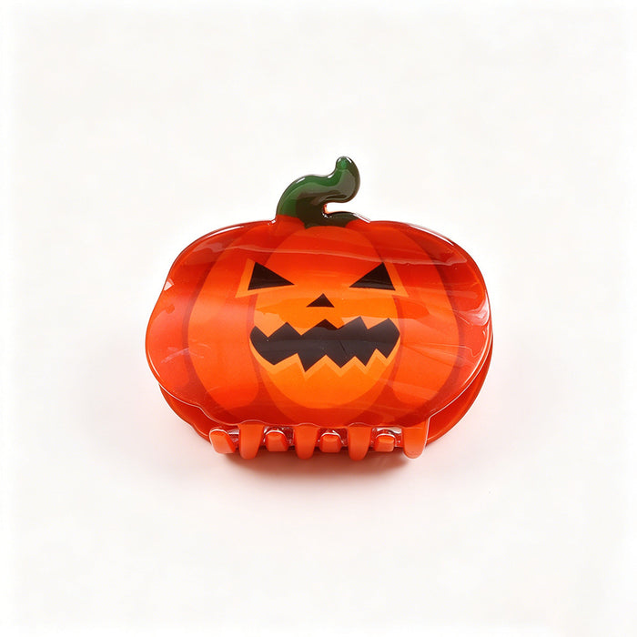 Wholesale Stylish  Shark Claw Hair Clips Ghost Pumpkin Black Cat Print Women Hair Accessory