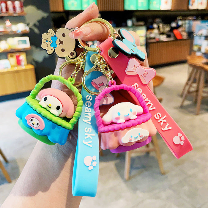 Wholesale Cute Flower Basket Doll Keychain JDC-KC-LeZ007