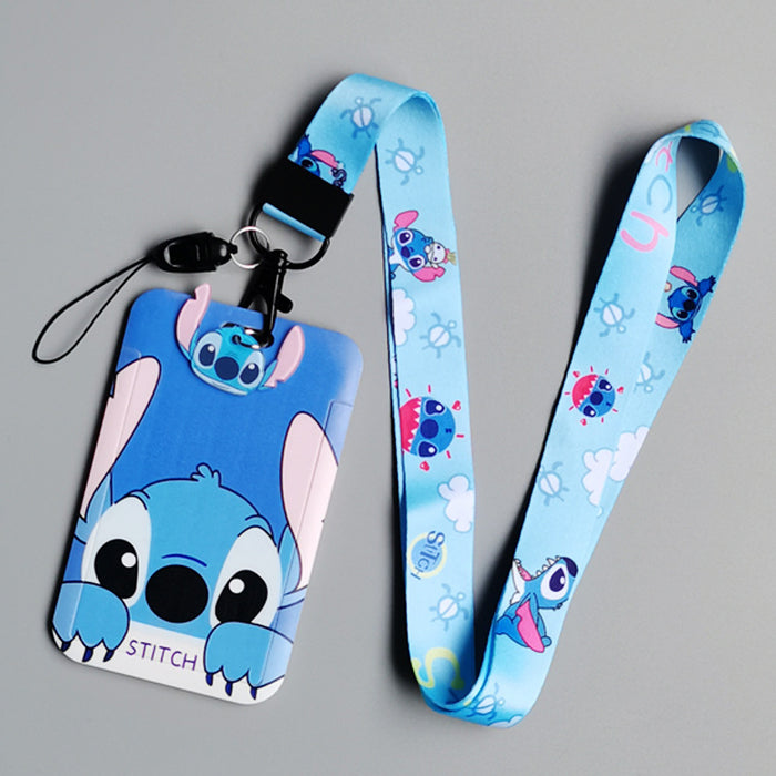 Wholesale Cartoon hard bus card holder student campus card Lanyard Keychains