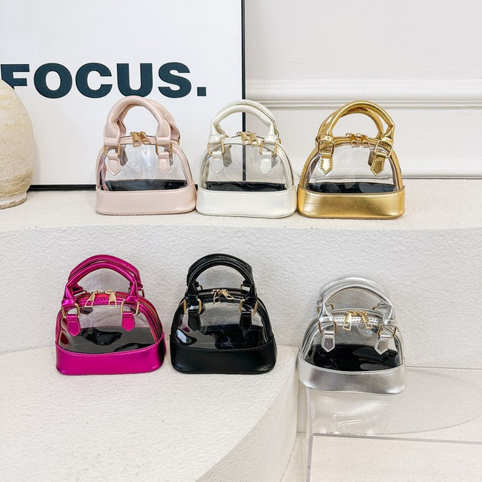 Wholesale Fashionable transparent shell bag crossbody bag PVC chain trendy shoulder bag